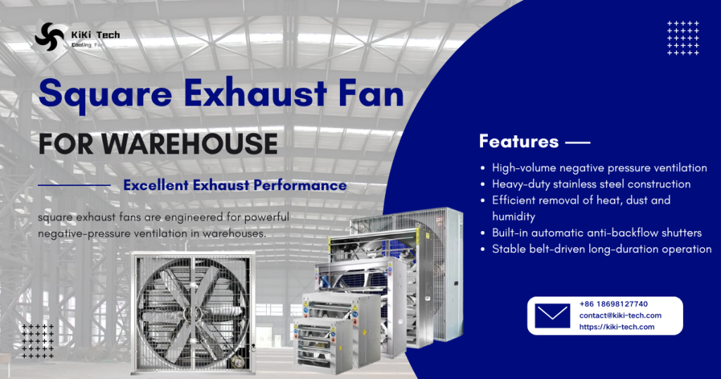Warehouse Ventilation & Square Negative Pressure Exhaust Fan Solutions